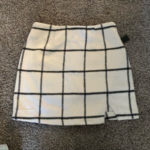 Black & White Patterned Mini Skirt